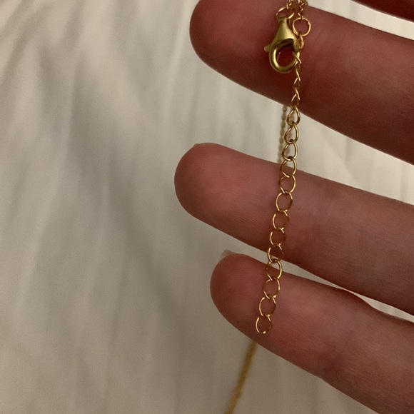 Gold plated Sterling silver 18kt gold plated CZ heart necklace NWOT - Picture 4 of 6